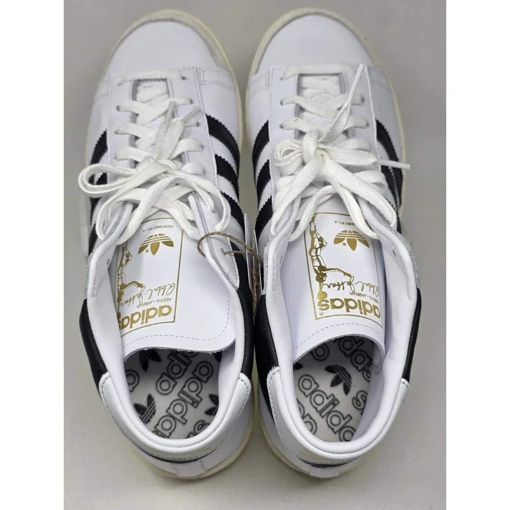 adidas Originals Jabbar Hi Cloud White Core Black Leather JI3445 Men Size 12 New